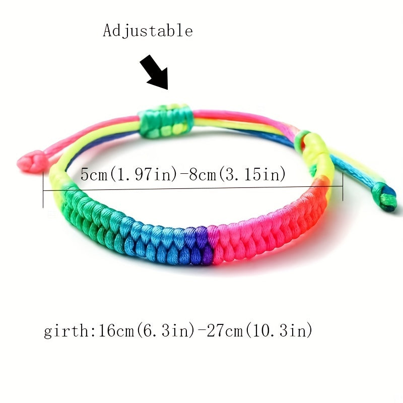 Adjustable Woven Bracelet Rope Chain Men's Women's Jewelry