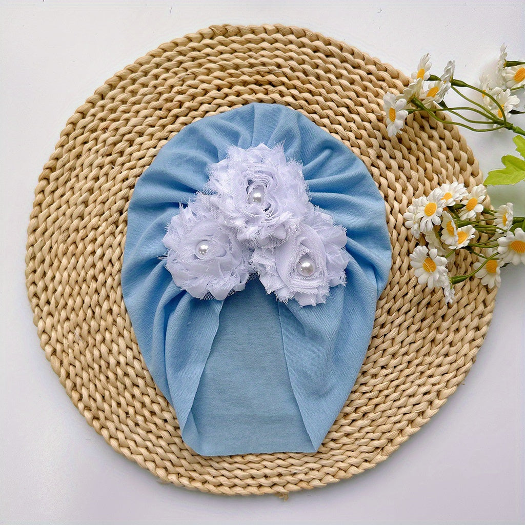 Baby Sun Flower Hat Newborn Cap Fetal Cap Basin Warm Girl Boys Hat Toddler