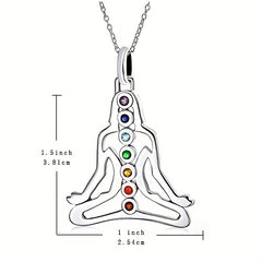 7 Chakra Meditation Pendant Yoga Chakra Healing Stone Necklace
