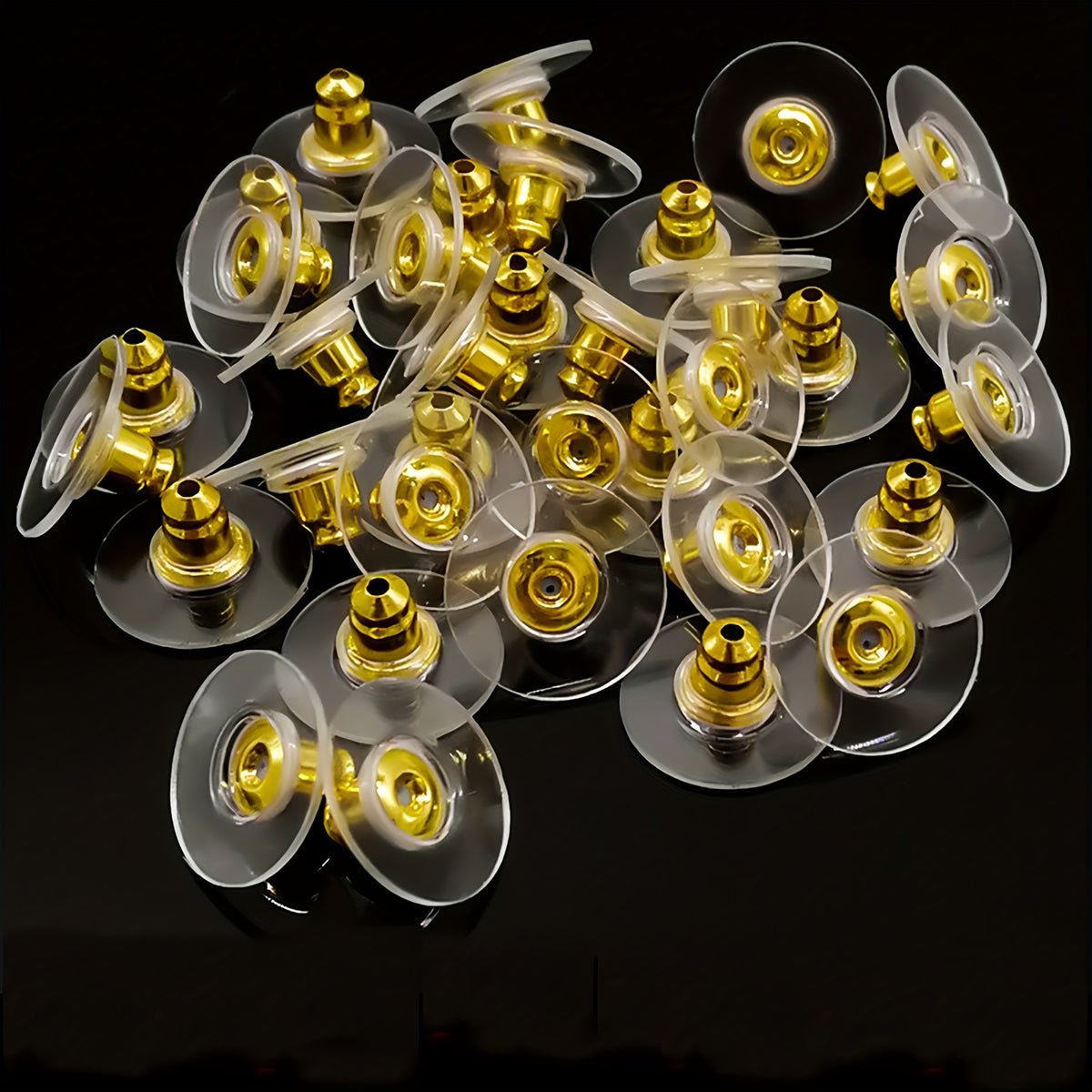 100pcs Hypoallergenic Transparent Adhesive Ear Caps