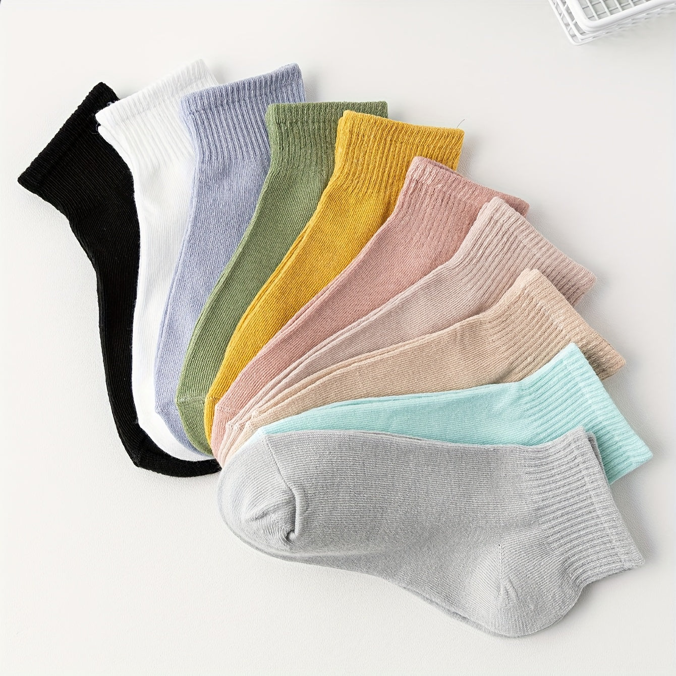 10 Pairs Women's Crew Short Socks Breathable Stockings