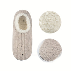 2 Pairs Plush Lined Floor Socks Soft & Warm Women's Stockings