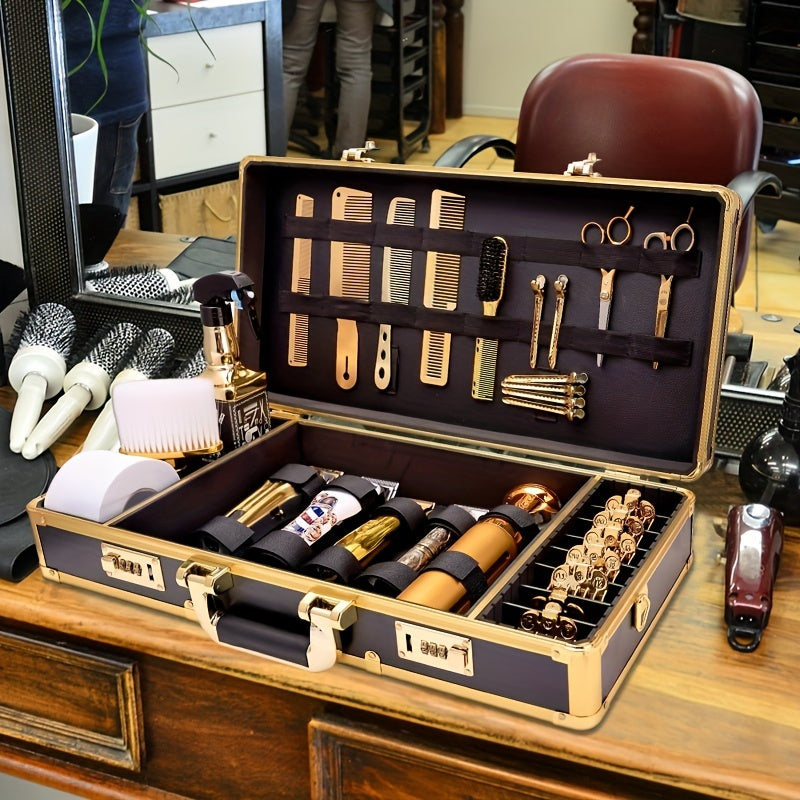 Barber Carrying Case Stylist Tool Box Hair Cutting Grooming Kit Storage