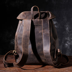 Vintage Men's Leather Backpack Classic Paratroopers Bag 39