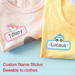 Waterproof Name Stickers School Uniform Embroidery Clothes Leather Tag Name Stic