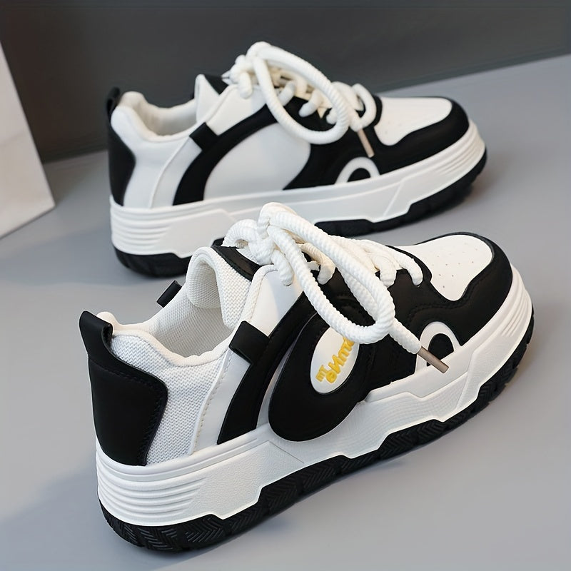 Women's Lace up Platform Sneakers Outdoor Running Shoes