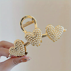 Heart Rhinestone Hair Clips Strong Hold Won't Slip