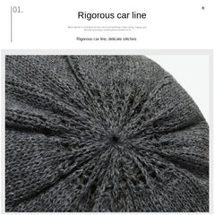 Men's Knitted Hat Muffler Autumn Winter Warm Windproof Wool Hat