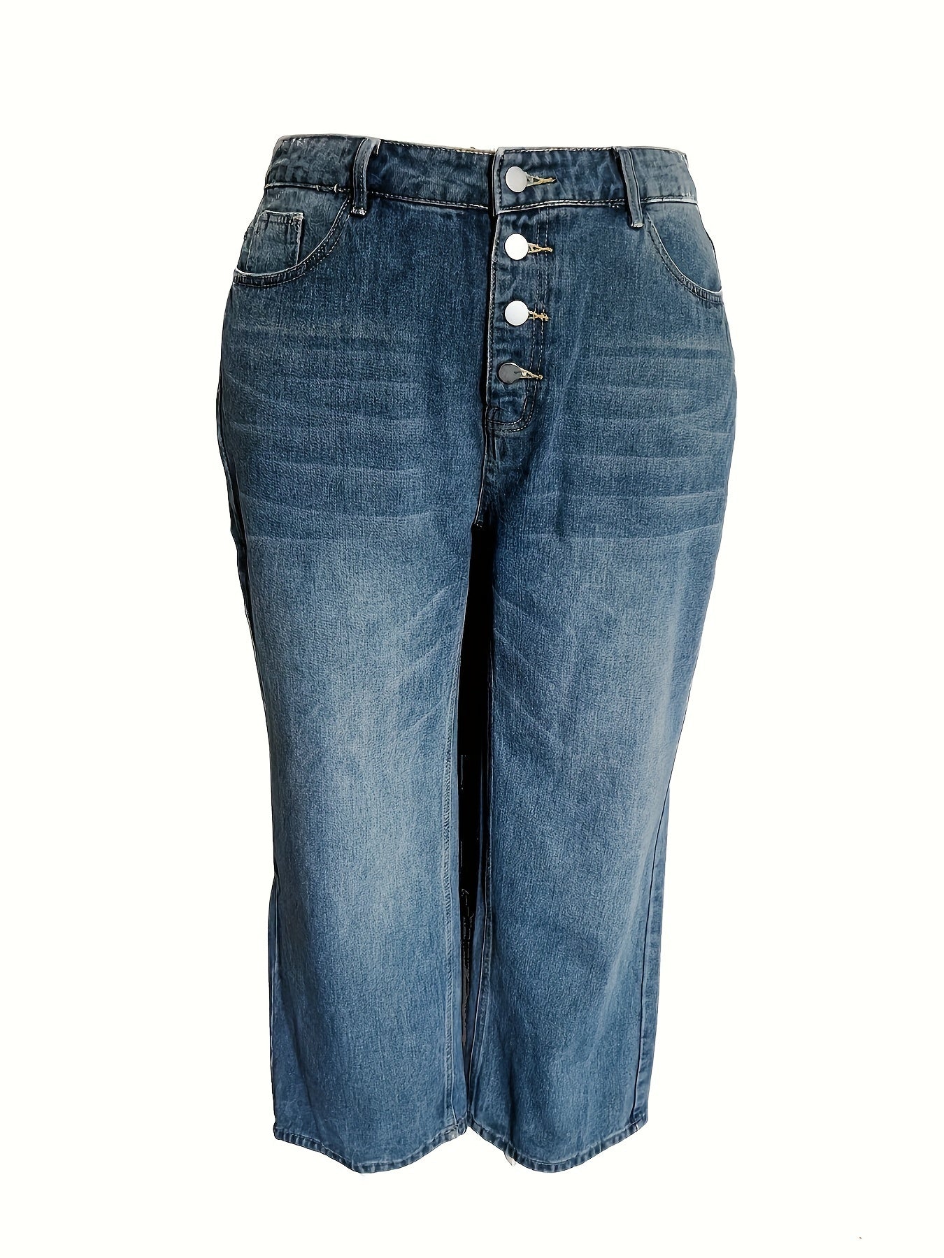  Distressed High Rise Loose Fit Jeans