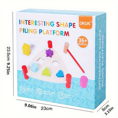 Wooden Shape Pounding Table for Children - Cognitive Development Toy
