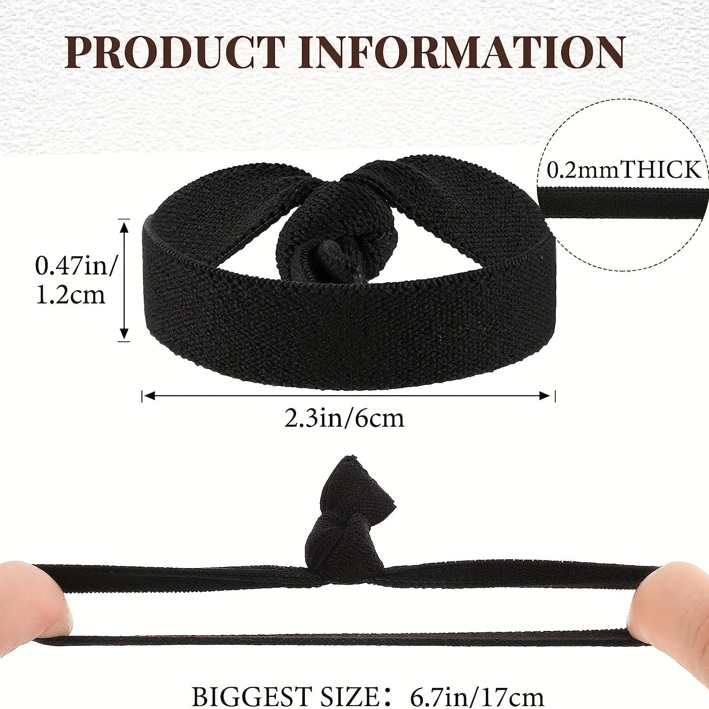 30pcs Ribbon Hair Tie No Crease Hair Ring Hair Accessories Women Men