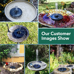 Solar Fountain Upgraded 4 in 1 Nozzle 2.2W Solar Powered Fountain Pump