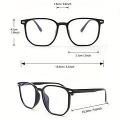 Square Clear Lens Glasses For Men Women Anti Light Rivet Decor Glasses