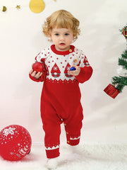 Unisex Baby Christmas Party Knitted Sweater Romper Jumpsuit