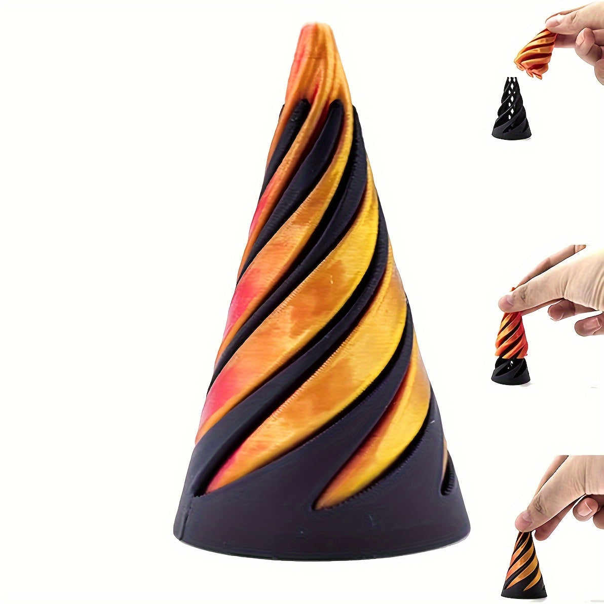 3D Printed Spiral Tree & Carrot Relax Toy Plastic Fish Tank Decor