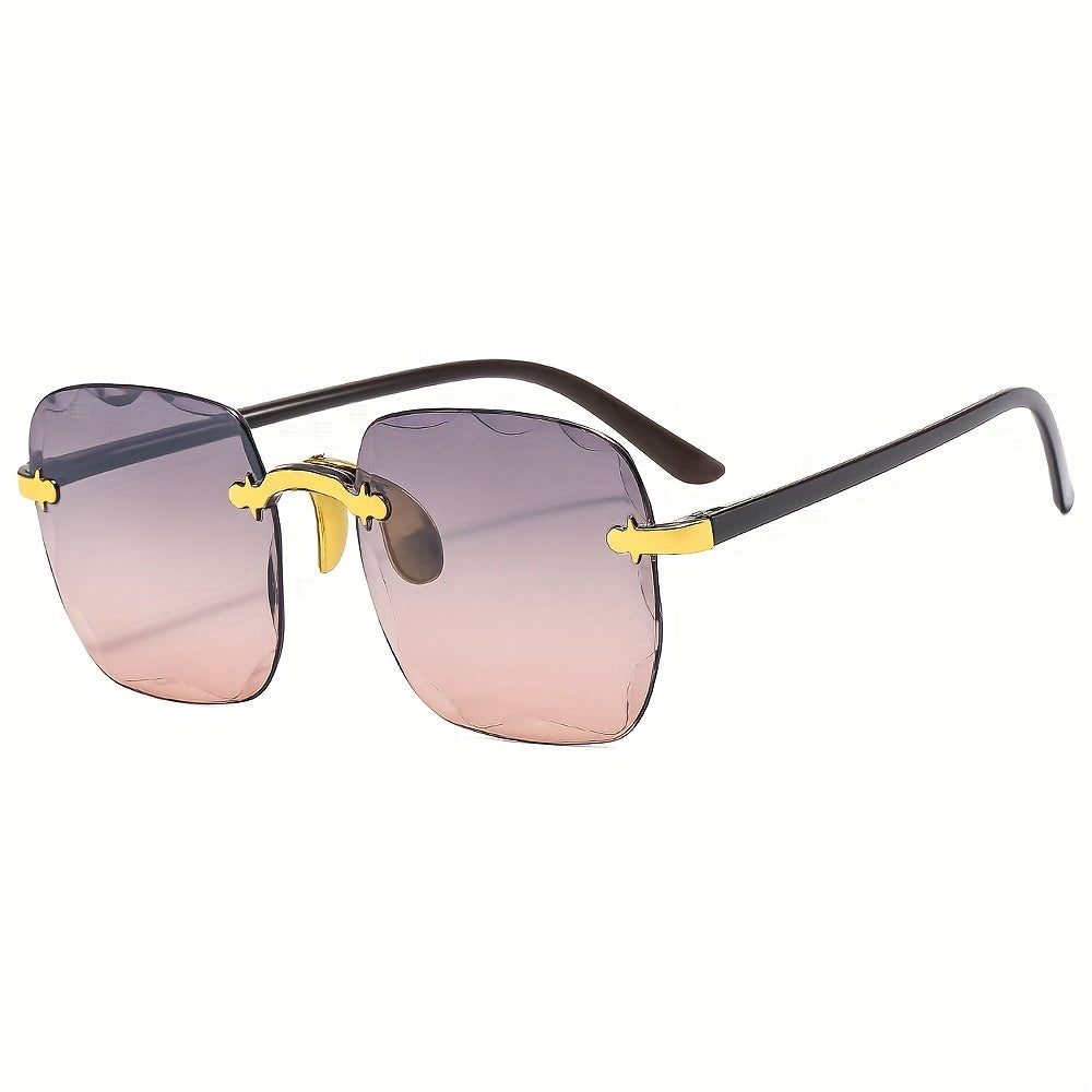 Square Rimless Sunglasses Gradient Glasses UV400