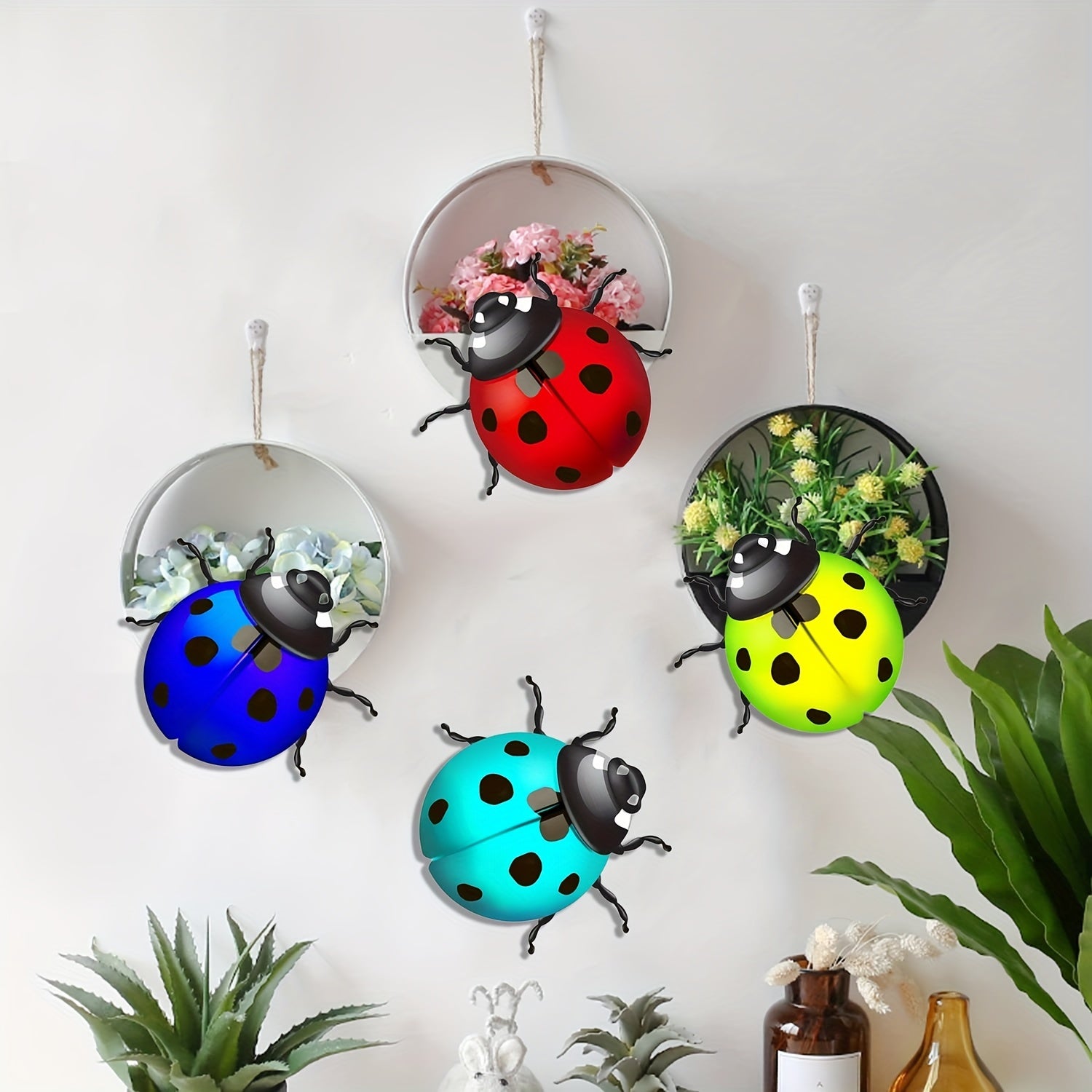 Metal Ladybugs Wall Decor - Add Sparkle to Your Home