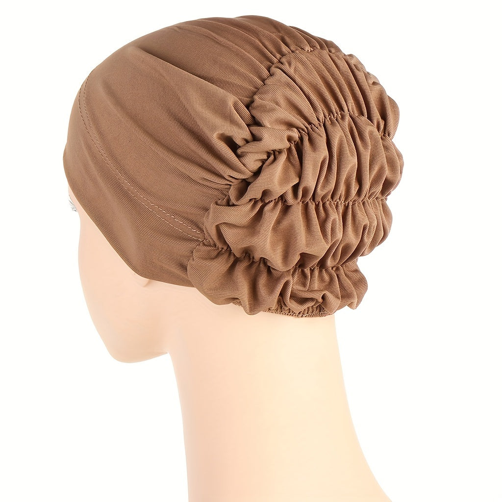 Solid Head Scarf Turban Adjustable Breathable Head Wrap Lightweight Chemo Cap