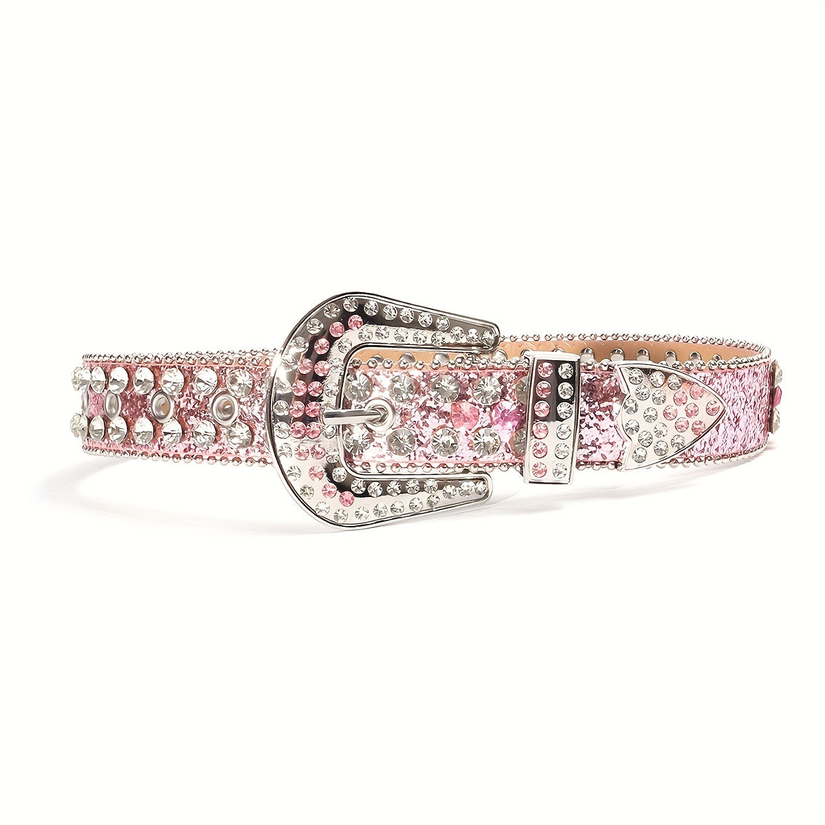 PU Leather Rhinestone Belt for Boys
