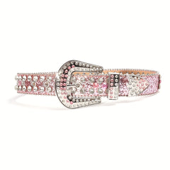 PU Leather Rhinestone Belt for Boys