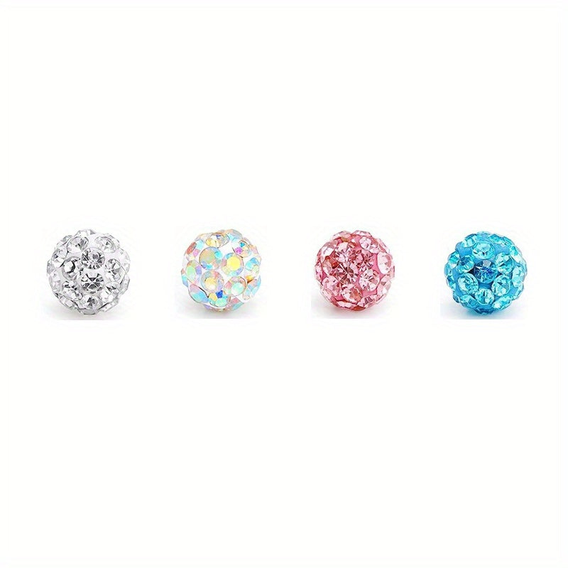 4pc Replacement Balls Spikes for Piercing Barbell 4mm 5mm 8mm CZ DIY Jewelry
