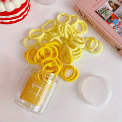 50pcs Thick Seamless Hair Elastics Ties Stretchy Rubber Bands Ponytail Holder