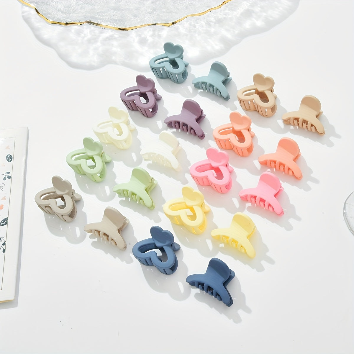 20pcs Matte Mini Hair Claw Solid Shark Claw Hair Accessories for Women