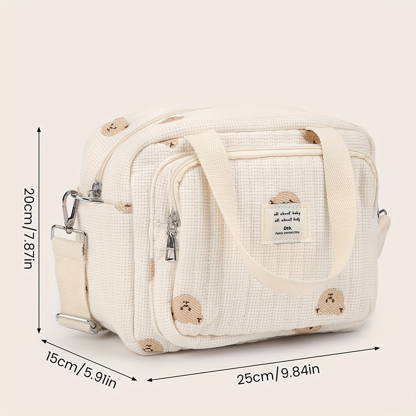 1pc Bear Mommy Handbag Outing Storage Bag Diaper Storage Bag