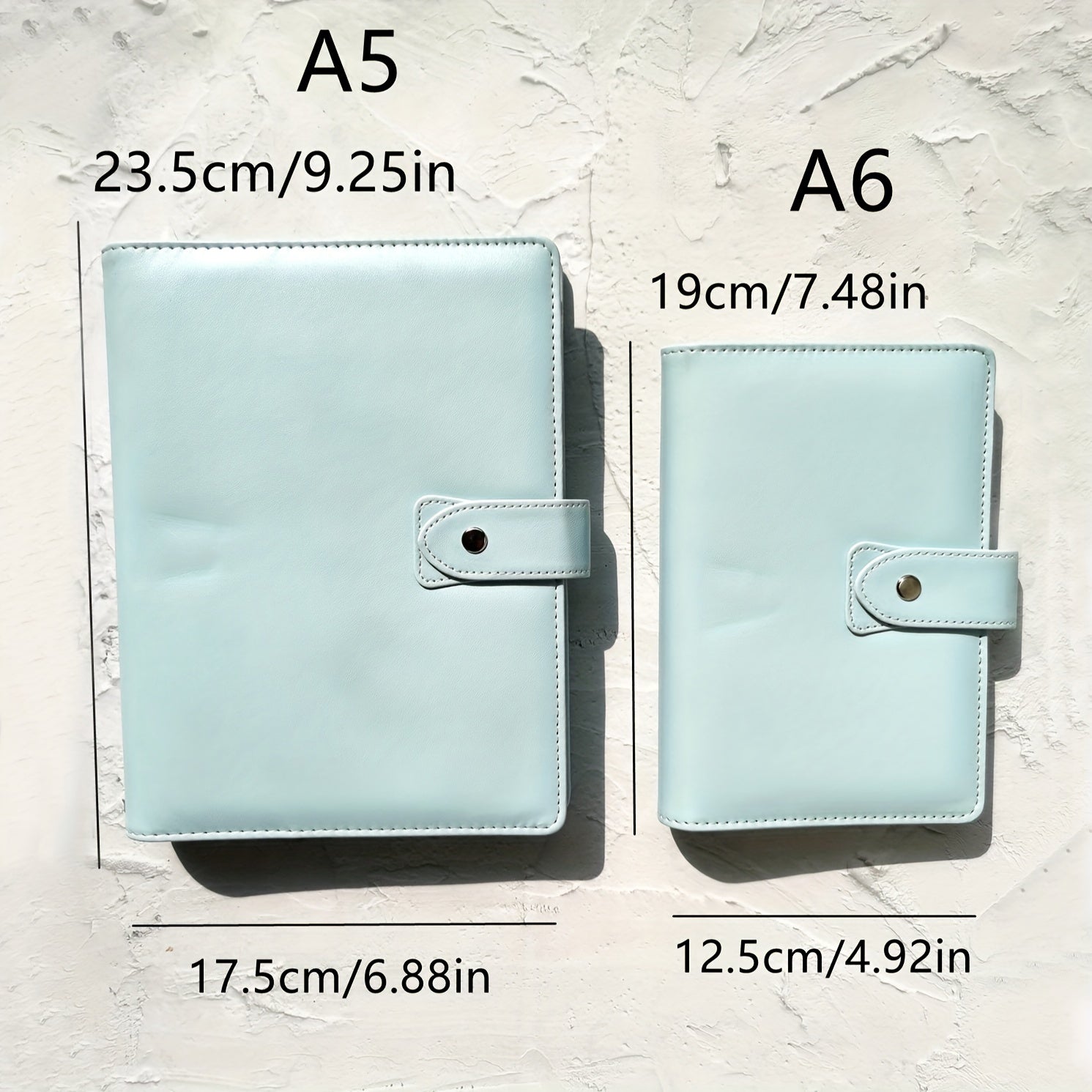 1pc A5 A6 PU Ring Binders Notebook with Paper Leather Binder