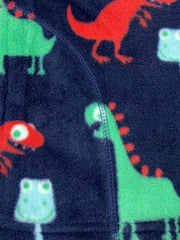 Boys Dino Pattern Fleece Vest Warm Top