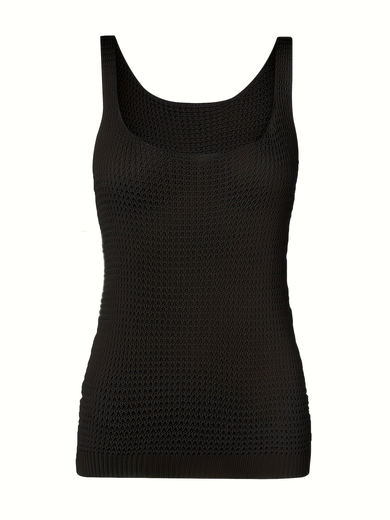 Waffle Knit Square Neck Tank Top for Women