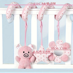 High Contrast Baby Spiral Hanging Toy, Sensory Toy for Newborns