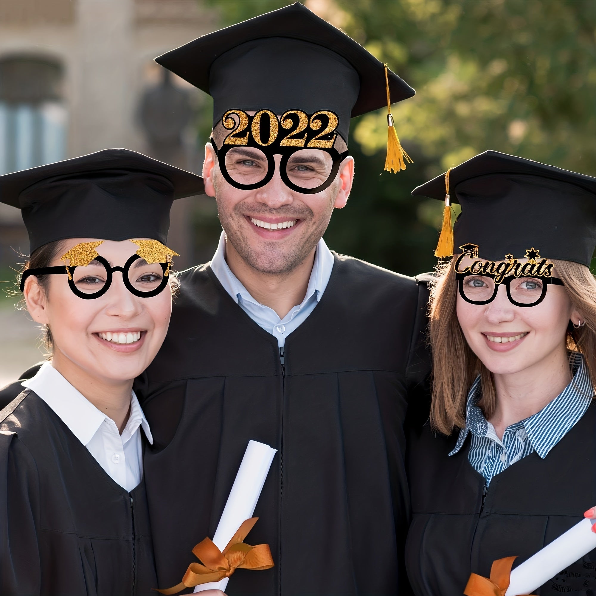 6pcs Graduation Students Glasses Graduation Party Decorations Photo Props