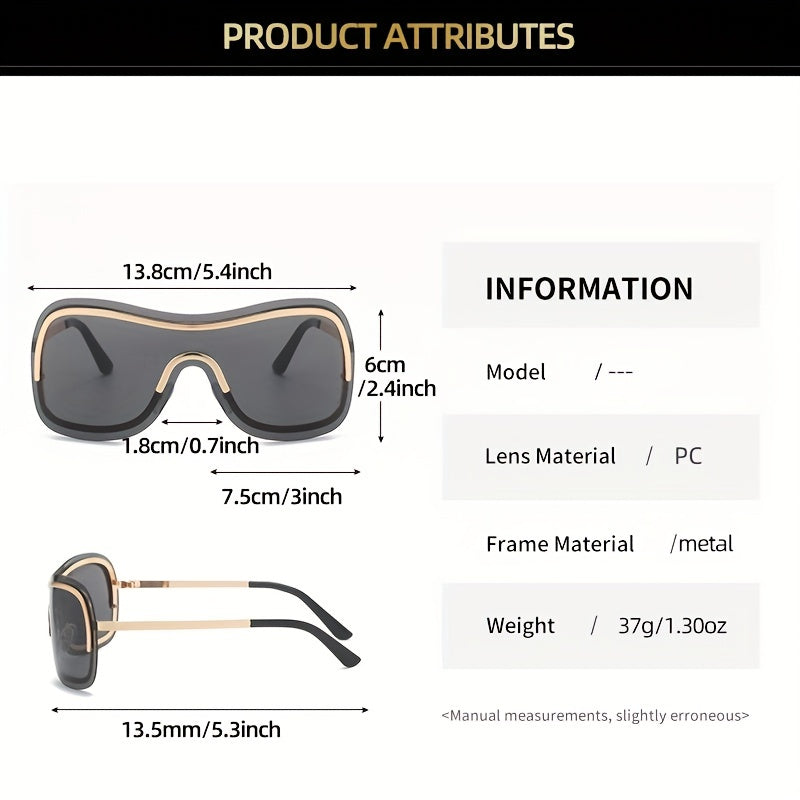Y2K Gradient Lens Metal Frame Sunglasses UV400