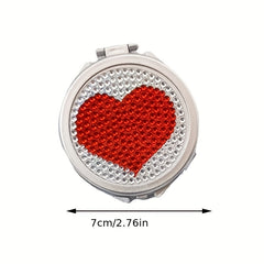 Leopard Pattern Makeup Mirror Double Sided Compact Cosmetic Mirror