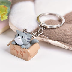 Cute Cartoon Cat Key Ring Chain Pendant for Bag Car Keychain