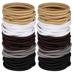 120pcs Elastic Hair Ties for Thick Curly Hair