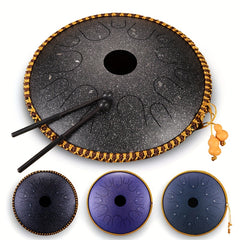 Steel Tongue Drum 14 Tone Handheld Tank Drum Percussion Instrument