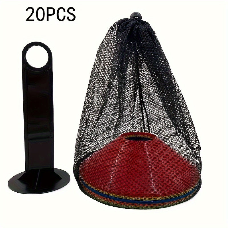Football Mark Boards Set with Storage Rack for Flexibility Training