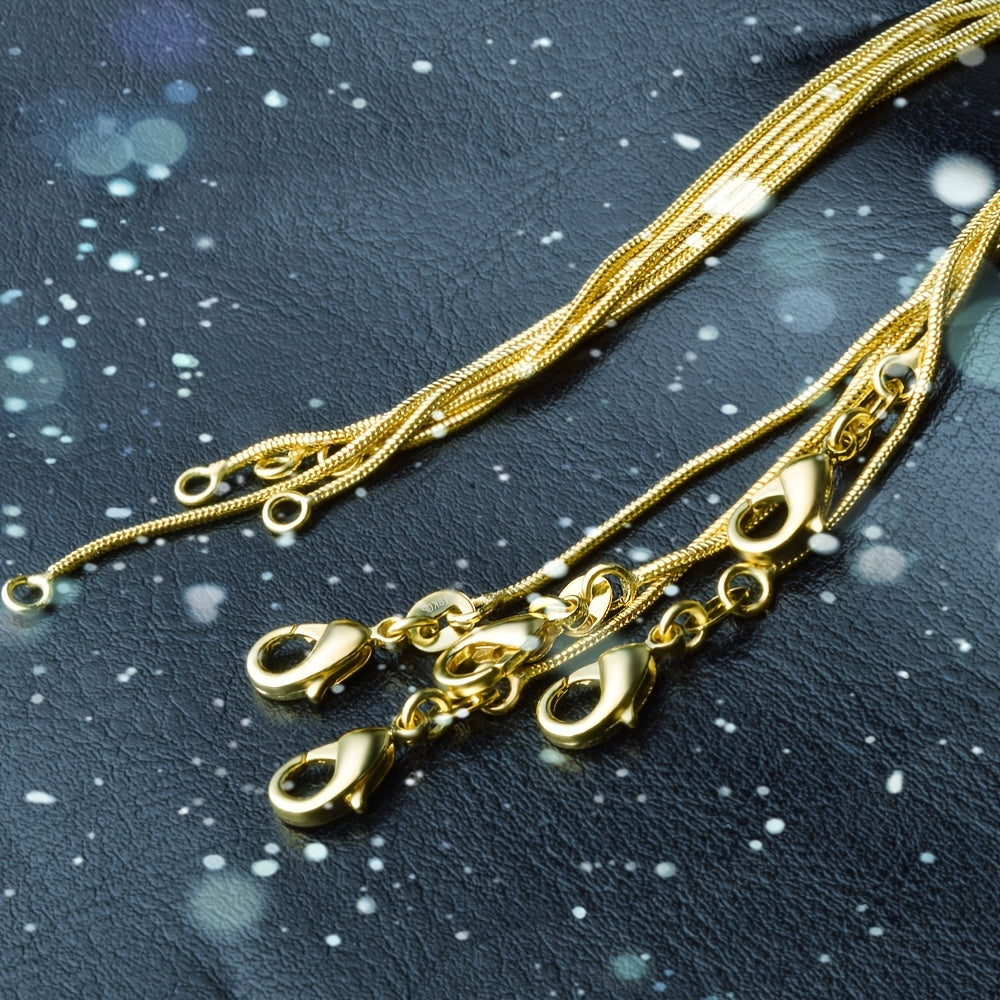 Copper Golden Plated Necklace Snake Bone Chain Clavicle Necklace