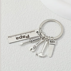 Metal Repair Tools Keychain Dad Print Key Ring Gift