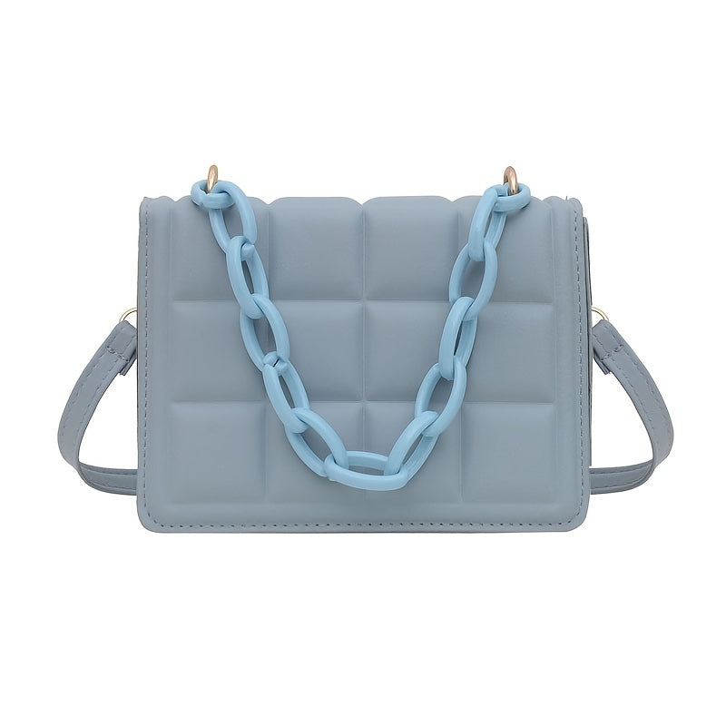 Embossed Flip Shoulder Bag All Match Handbag Faux Leather Bag