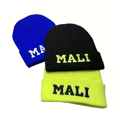 Warm Knitted Hat Embroidered Woolen Hat Coldproof Street Versatile Hat