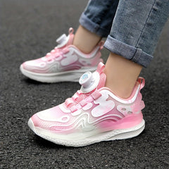 Kid's Non Slip Basketball Shoes w/ Rotating Buckle & Comfy Design