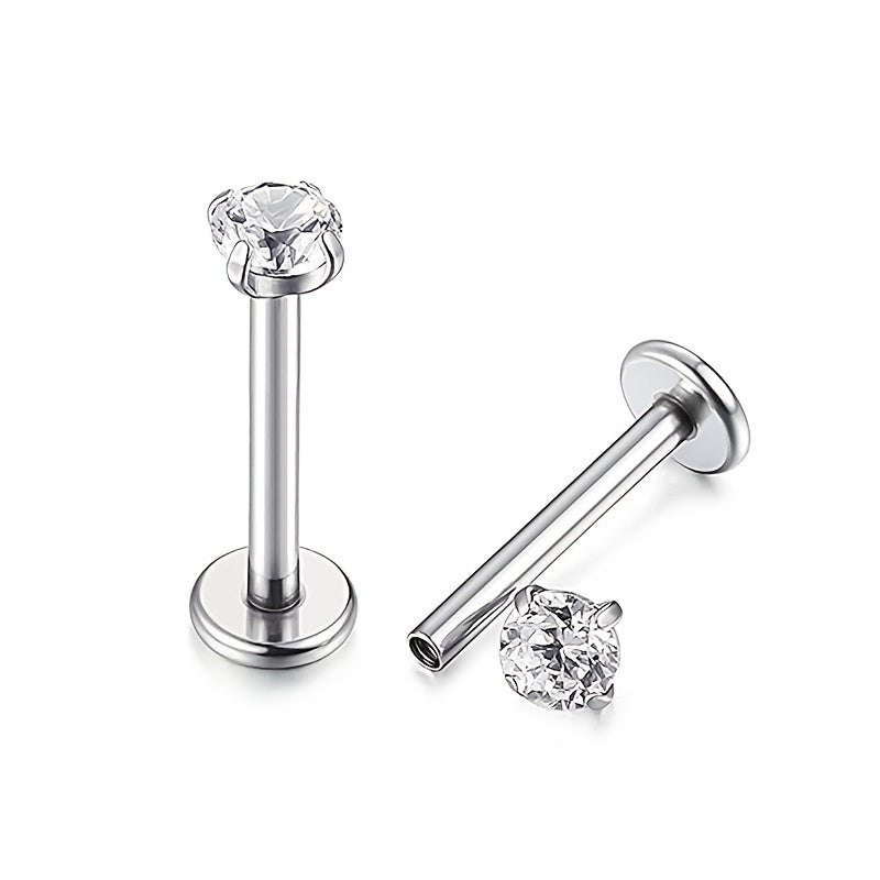 Fashionable Zircon Punk Stainless Steel Piercing Set