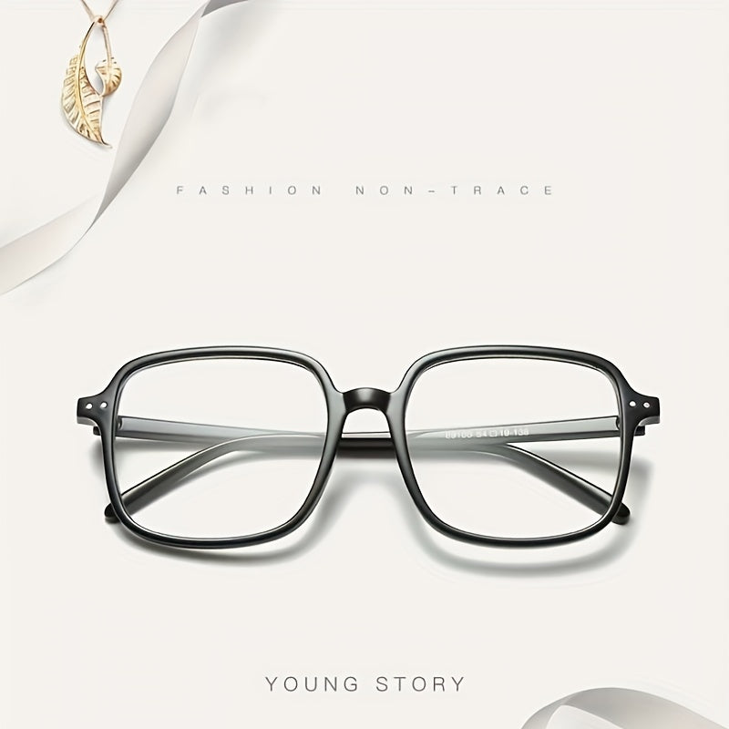 Square Frame Light Blocking Glasses Clear Lens Computer Eyeglasses
