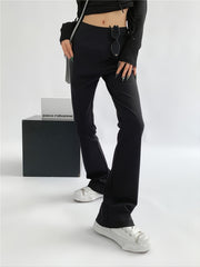 Women's Solid Stretchy High Waist Pants