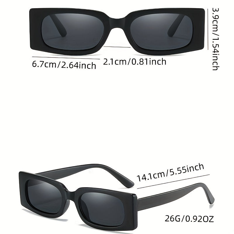 Rectangular Sunglasses HipHop Graphic UV400