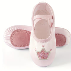 Girl's Solid Dance Shoes Comfy Non Slip Soft Sole Ballet Shoes