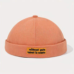 Letter Embroidery Patch Beanie Sailor Cap Brimless Hat